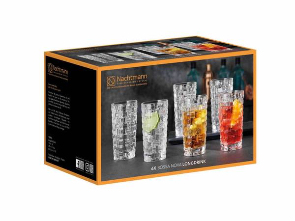 Longdrinkgläser Bossa Nova 6er Set Glas - 9 x 15 x 9 cm