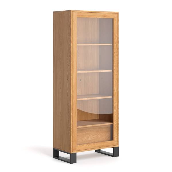 Industrielle Axel-Vitrine aus Eiche Breite: 100 cm