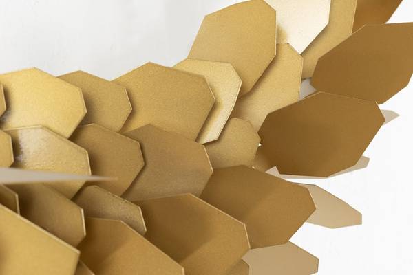 Wanddeko Küche Jec Gold - Metall - 70 x 34 x 10 cm