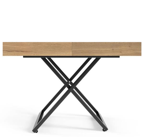 Couchtisch höhenverstellbar Elano Braun - Eiche - 80 x 80 x 200 cm