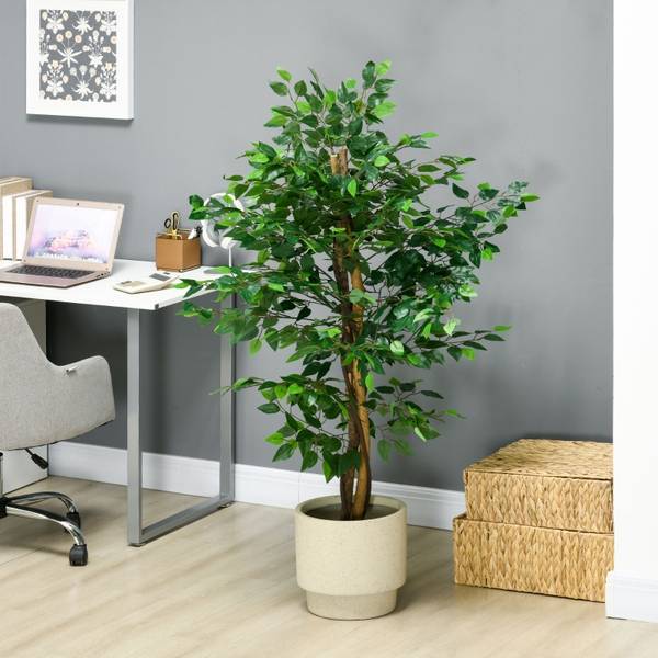 Ficus Kunstbaum CD66 Grün - Metall - 15 x 150 x 15 cm