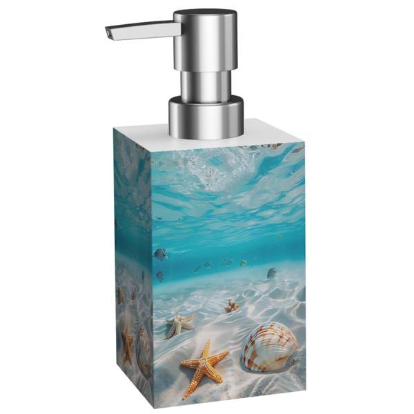 Seifenspender Waterworld Blau - Polyester - 7 x 12 x 7 cm