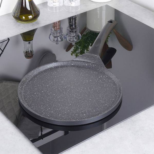 Crepes-Pfanne GRANDE 112933 Schwarz - Aluminium - 27 x 2 x 47 cm