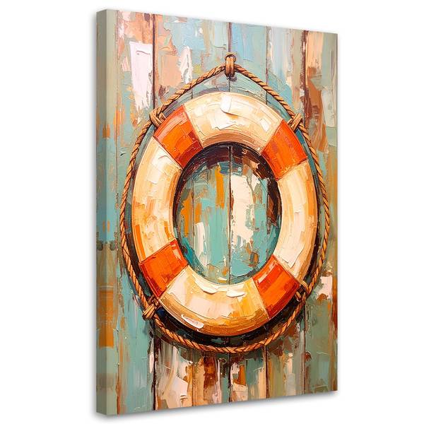 Canvas schilderij Reddingsboei 40 x 60 cm