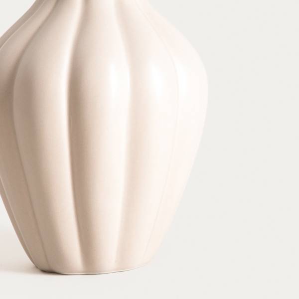 Vase FILLY Beige - Keramik - 14 x 26 x 14 cm
