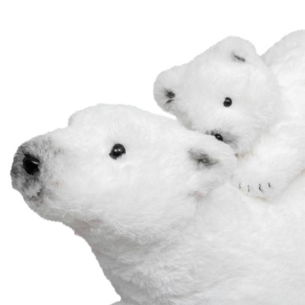 Décoration Noël, famille Ours, H 42 cm Blanc - Matière plastique - 30 x 54 x 40 cm