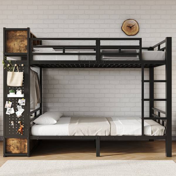 Etagenbett TIEHEI76 Ⅰ Schwarz - Metall - 126 x 177 x 234 cm