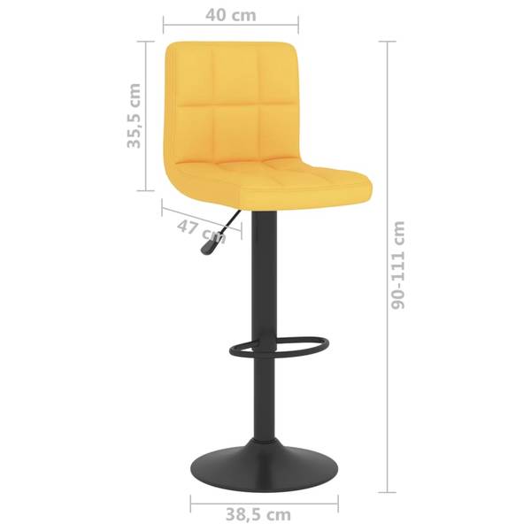 Barhocker 3007102-2 2er Set Senfgelb