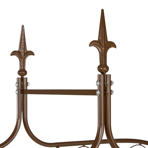 Rozenboog metaal 155 cm breed bruin - staal - 155 x 240 x 39 cm