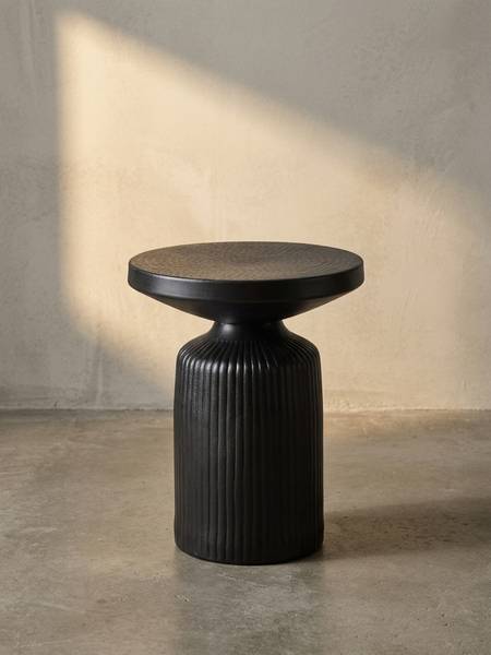 Beistelltisch SALSO Schwarz - Aluminium - 40 x 50 x 40 cm