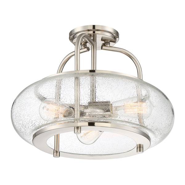 Deckenlampe FELI Graumetallic - Silber - Durchsichtig - Flammenanzahl: 3