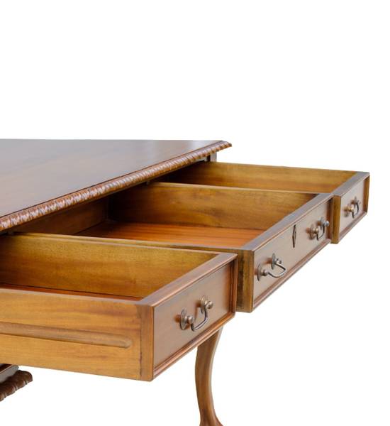 Schreibtisch CHIPENDALE I Braun - Holz teilmassiv - 160 x 79 x 80 cm