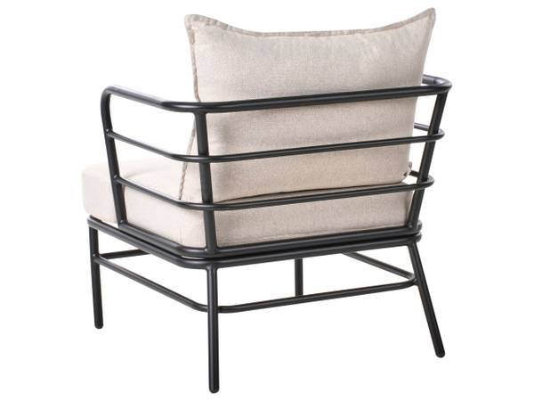 Sitzgruppe PONZONE 3-tlg Beige - Schwarz - Metall - 79 x 80 x 79 cm