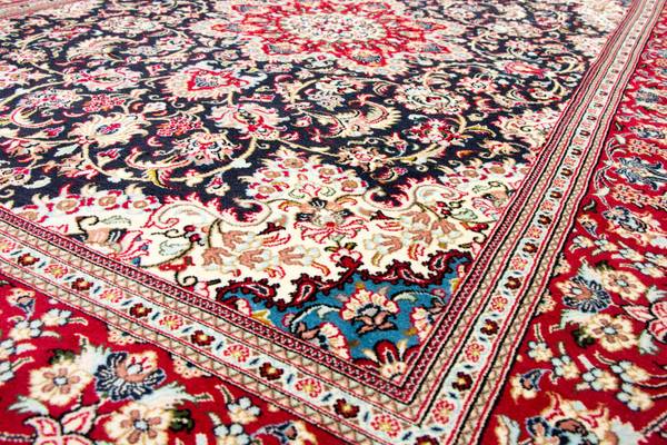 Orientteppich Oriental Blau - Wolle - 170 x 1 x 243 cm
