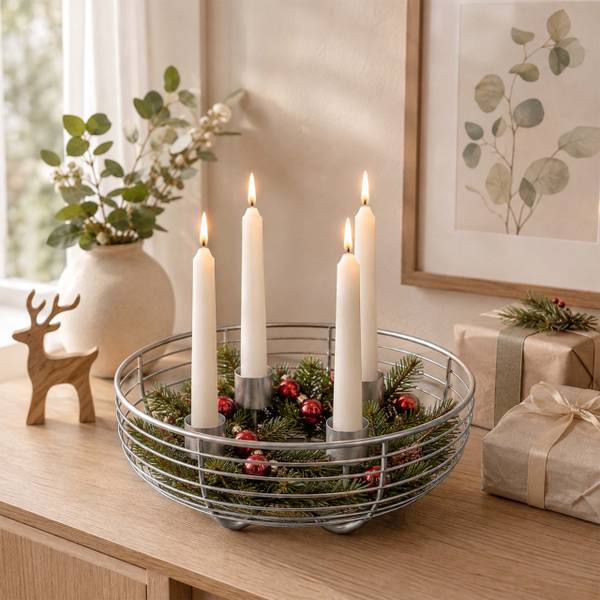 Adventskranz Metallschale kaufen