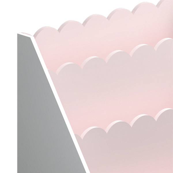 Étagère pour enfant Vestnes Rose foncé - Blanc - Bois manufacturé - 61 x 48 x 30 cm