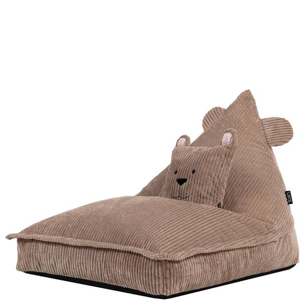 Kindersitzsack mit Kissen Bär Braun