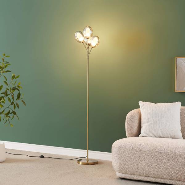 Stehleuchte Seryn Gold - Metall - 36 x 165 x 165 cm