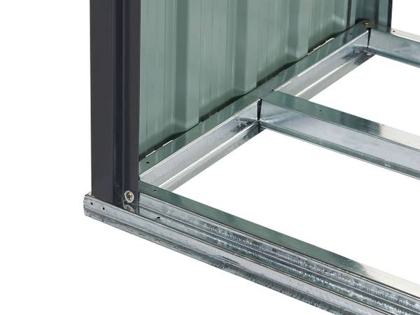 Abri de jardin AOSTA Gris - Métal - 270 x 158 x 105 cm