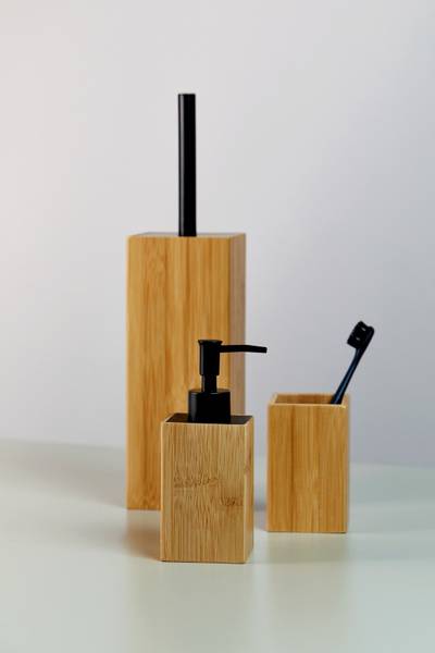 Zahnbürstenhalter 40881 Braun - Bambus - 7 x 11 x 7 cm