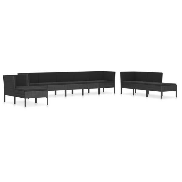 Meubles de jardin 3009677-5 (lot de 10) Noir - Polyester - Acier - 60 x 35 x 60 cm