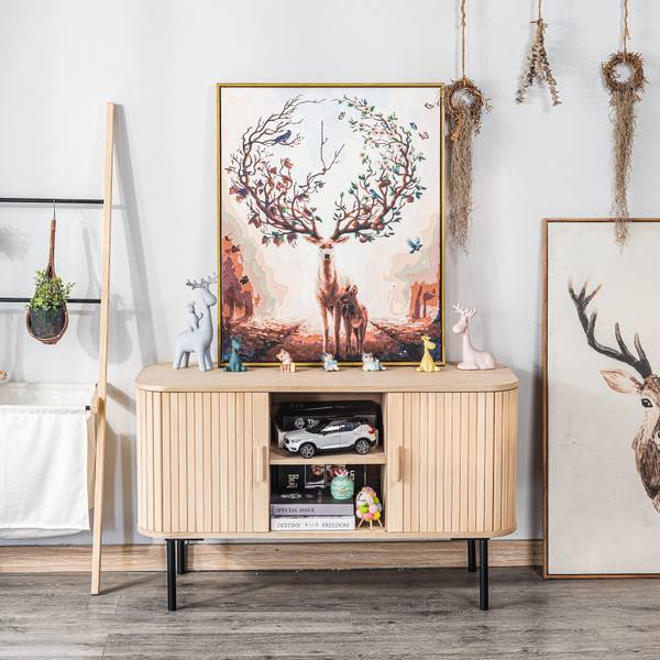 TV-Schrank TAITO Braun - Massivholz - 100 x 60 x 40 cm