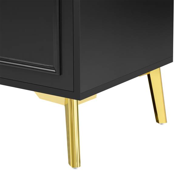 Sideboard Chaddans Schwarz - Holzwerkstoff - 38 x 82 x 140 cm