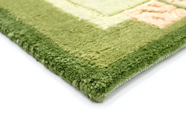 Wollteppich Mumbai Grün - Wolle - 70 x 2 x 140 cm