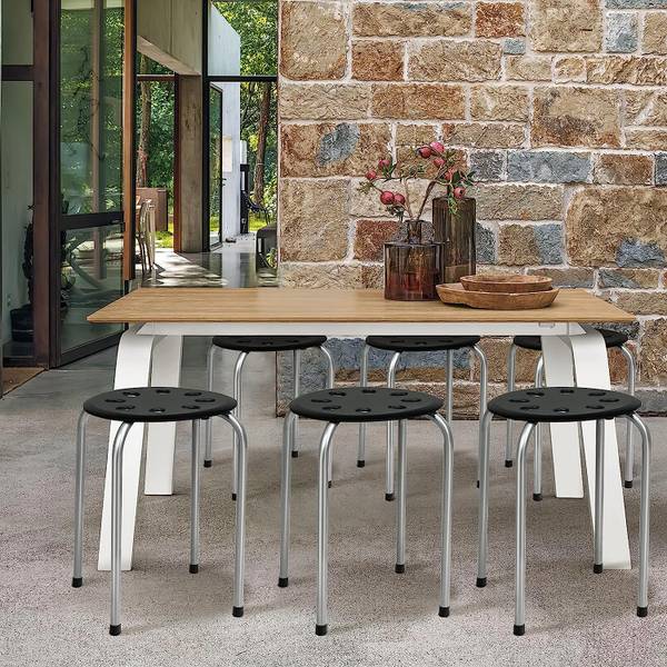 Stapelhocker HW64245 (6er Set) Grau