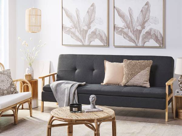 3-Sitzer Sofa TJORN Braun - Dunkelgrau - Grau