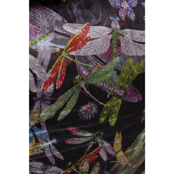 Coussin Tropical Garden Fringe Polyester - Noir / Multicolore