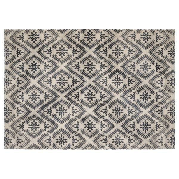 Teppich ALBAN Schwarz - Textil - 90 x 1 x 60 cm