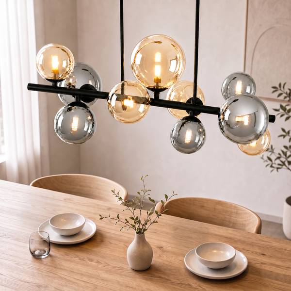 Pendelleuchte Frankenthal II Grau - Metall - 35 x 150 x 85 cm