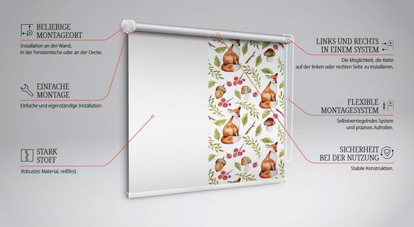 Verdunkelungsrollo BASIDIO 60 x 140 cm