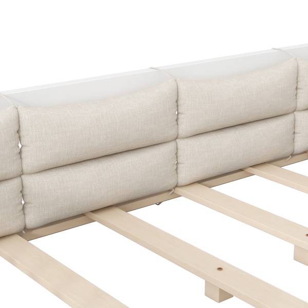 Holzbett K-1763 Weiß - Holzwerkstoff - 95 x 40 x 205 cm