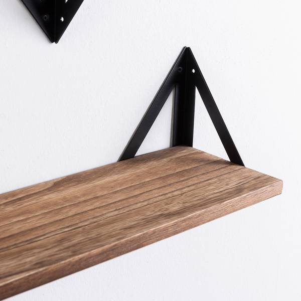Wandregal Ceci 3er-Set Braun - Massivholz - 42 x 12 x 15 cm