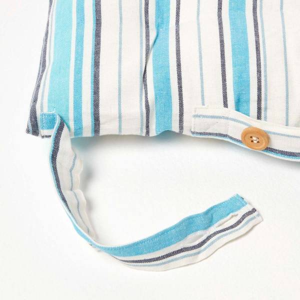 Stuhlkissen New England Blau - Baumwollstoff - 40 x 5 x 40 cm