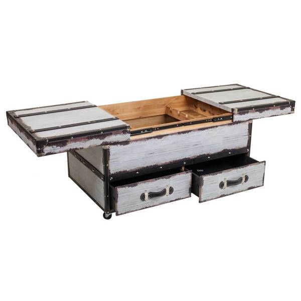 Casier à vin 4523226777 Blanc - Bois manufacturé - 100 x 55 x 60 cm