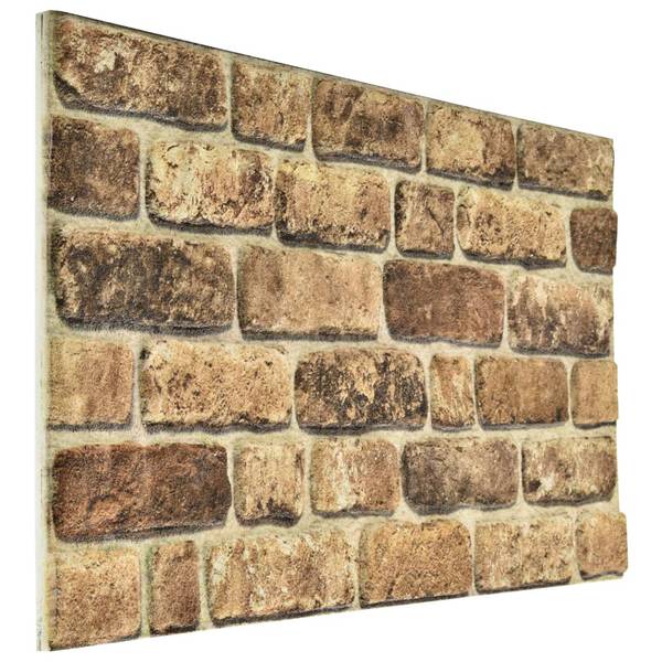 Wandpaneel 332926 (10er Set) Beige - Kunststoff - 50 x 1 x 100 cm