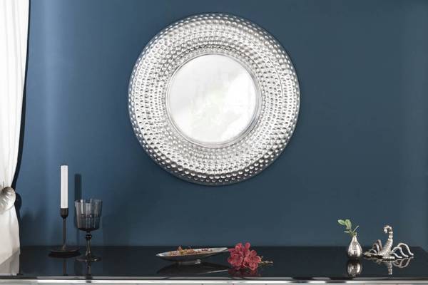 Wandspiegel ORIENT Silber - Aluminium - Spiegelglas - 60 x 60 x 5 cm