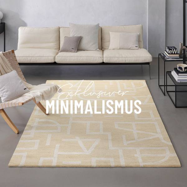 Wollteppich Beatrice Beige - Sandbraun - 70 x 140 cm