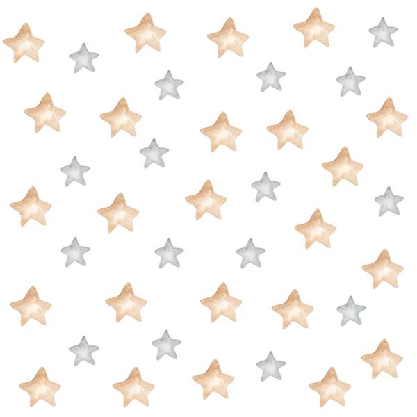 Wandsticker Sternchen 40er Set Beige - 120 x 60 x 60 cm