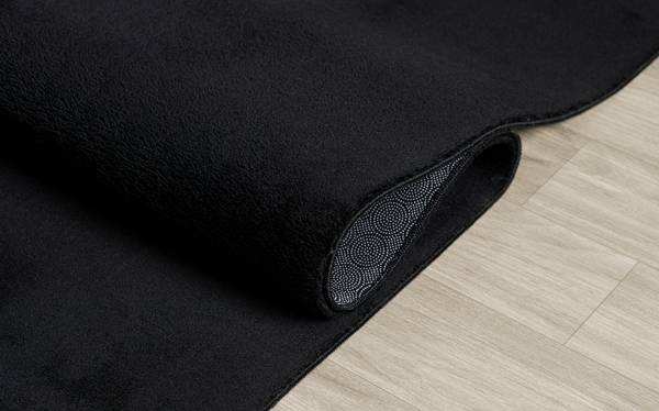 Teppich Relax waschbar Anti-Rutsch Schwarz - 200 x 200 cm