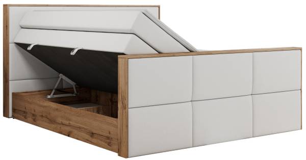 Boxspringbett ALBERO 2 KING DUO Weiß - Breite: 168 cm - H3