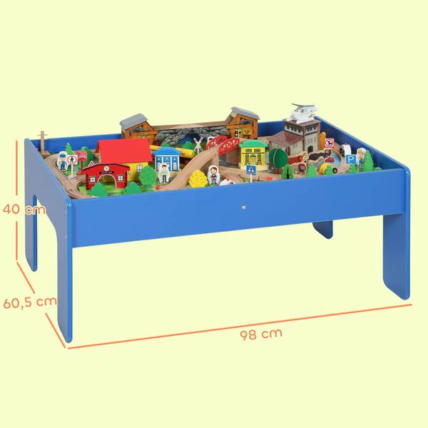Spieltisch 3A0-018V00BU Blau - Holzwerkstoff - 61 x 40 x 98 cm