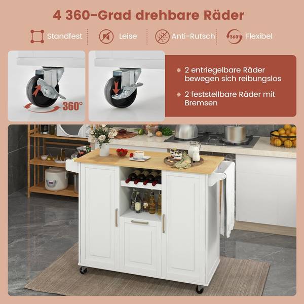 Kücheninsel WO75911 Weiß