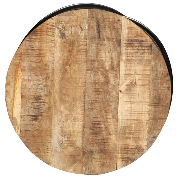 Wohnzimmertisch GUNDI raues Mango Schwarz - Massivholz - 60 x 40 x 60 cm