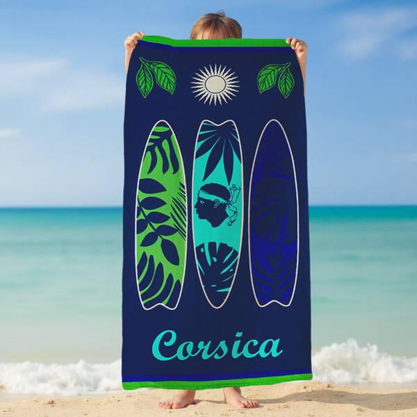 Strandtuch Algajola Blau - Textil - 70 x 1 x 140 cm