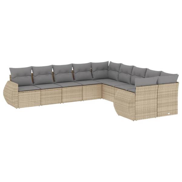 Garten-Lounge-Set 3035538-1 (10-teilig) Beige - Hellgrau