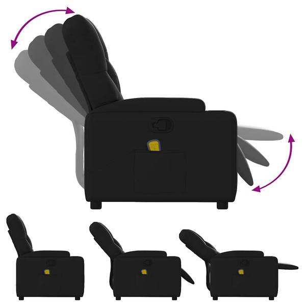 Massagesessel 3032428 Schwarz - Mischgewebe - 74 x 93 x 86 cm